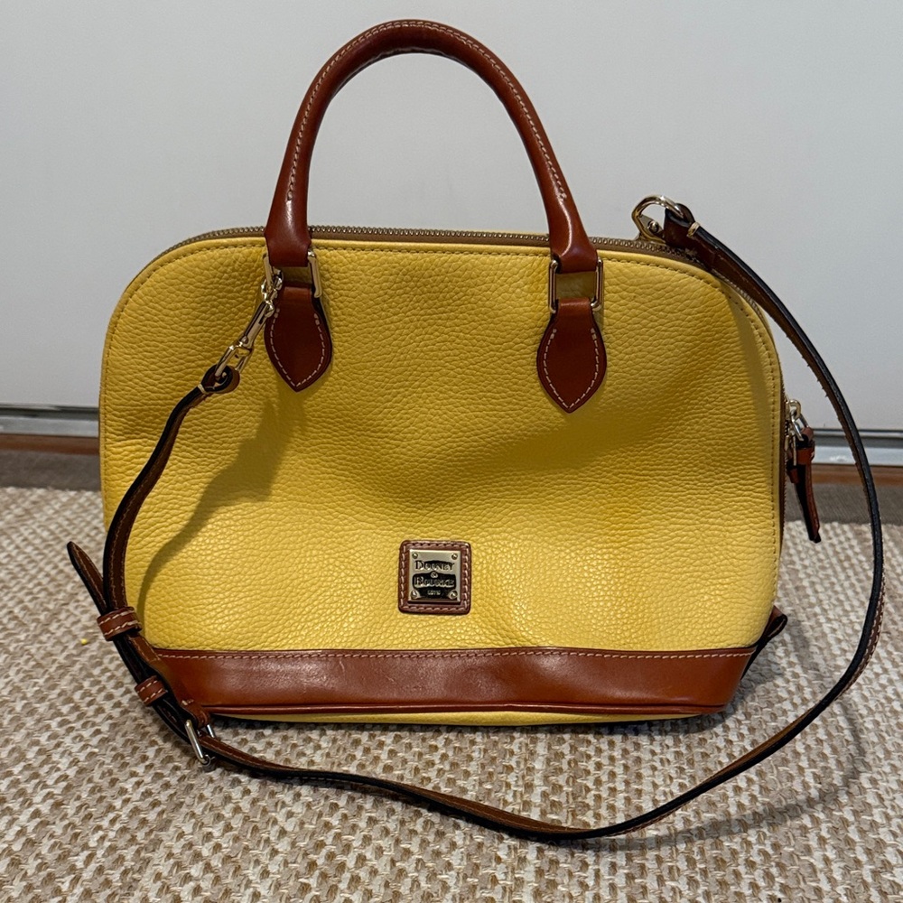 Dooney & Bourke Lemon Yellow Zip Zip Satchel